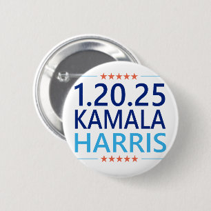Kamala Harris 1e vrouwelijke president 1.20.25 Ronde Button 5,7 Cm
