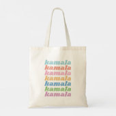 Kamala Harris 2020 Retro  Pastel Typografie Tote Bag (Achterkant)