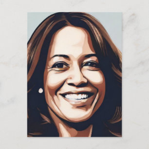 Kamala Harris 2024 1st Indian Black Melanin Sista Briefkaart