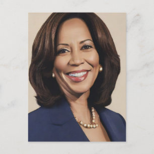 Kamala Harris 2024 1st Indian Black Melanin Sista Briefkaart