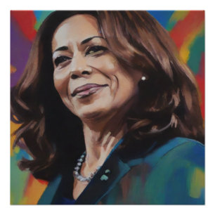 Kamala Harris 2024 1st Indian Black Melanin Sista Perfect Poster