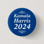Kamala Harris 2024 Aangepaste Ornamenten Blauw Ronde Button 3,2 Cm (Voorkant)