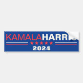 Kamala Harris 2024 Campaign Blauwe Bumpersticker (Voorkant)