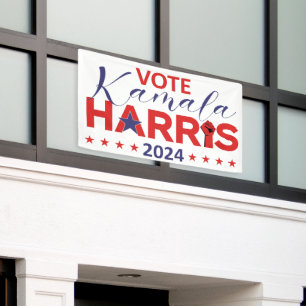 Kamala Harris 2024 Democratie op de stembus Spandoek