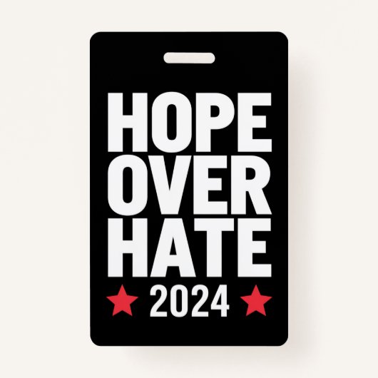 Kamala Harris 2024 Hoop op haat presidentiële Badge (Voorkant)