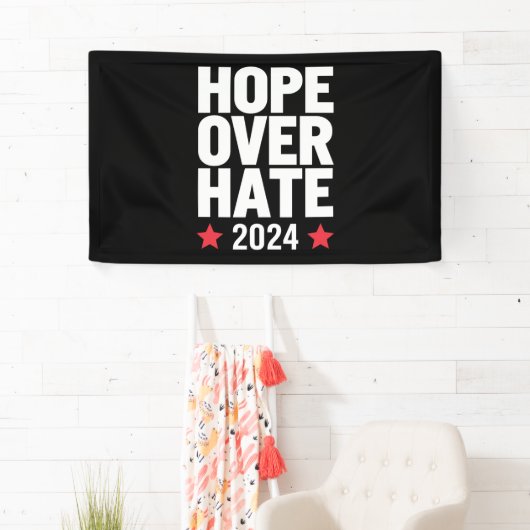 Kamala Harris 2024 Hoop op haat presidentiële Spandoek (Insitu)