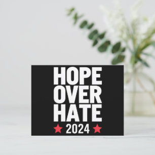 Kamala Harris 2024 Hoop Over Haat Presidentieel Briefkaart