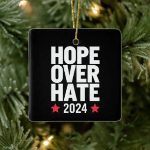 Kamala Harris 2024 Hoop Over Haat Presidentieel Keramisch Ornament