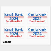 Kamala Harris 2024 Ik spreek nog steeds! Rechthoekige Sticker (Vel)
