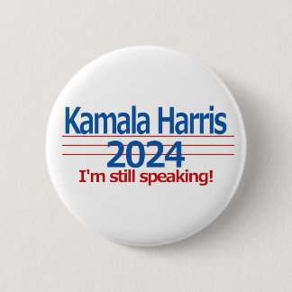 Kamala Harris 2024 Ik spreek nog steeds! Ronde Button 5,7 Cm