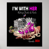 Kamala Harris 2024 I'm With Her Rocking Chucks &am Poster (Voorkant)