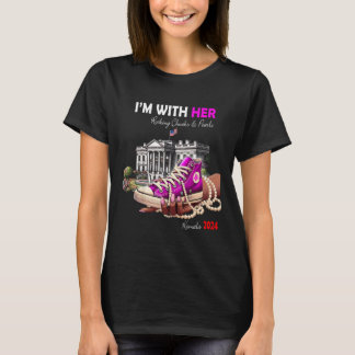 Kamala Harris 2024 I'm With Her Rocking Chucks &am T-shirt