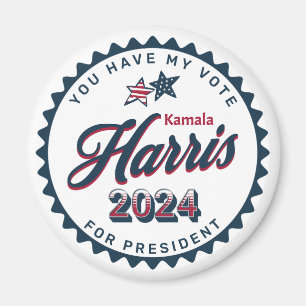 Kamala Harris 2024 Je hebt mijn stem groot Magneet