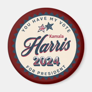 Kamala Harris 2024 Je hebt mijn stem groot Magneet