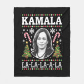 Kamala Harris 2024 Kerst Comma La Xmas Fleece Deken (Voorkant)