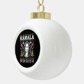 Kamala Harris 2024 Kerst Comma La Xmas Keramische Bal Ornament (Rechts)