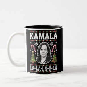 Kamala Harris 2024 Kerst Comma La Xmas Tweekleurige Koffiemok