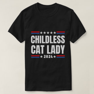 Kamala Harris 2024, Kinderloze kattenvrouw T-shirt
