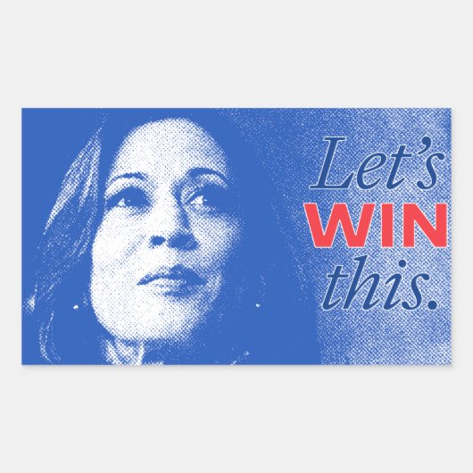 Kamala Harris 2024 - Laten we dit winnen Rechthoekige Sticker (Voorkant)