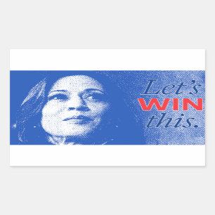 Kamala Harris 2024 - Laten we dit winnen Rechthoekige Sticker