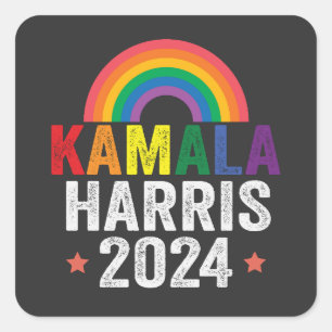 Kamala Harris 2024 Lgbtq-Verkiezing President  Vierkante Sticker