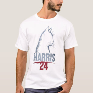 Kamala Harris 2024 Met Harris 47 stijl gebogen fon T-shirt