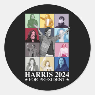 Kamala Harris 2024 Mevrouw President Verkiezing De Ronde Sticker