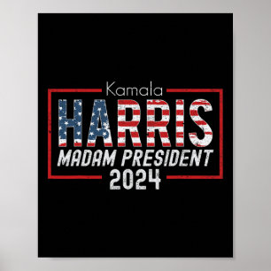 Kamala Harris 2024 Mevrouw President Verkiezingsko Poster