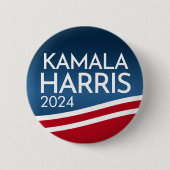 Kamala Harris 2024 - Modern Wave Design Button (Voorkant)