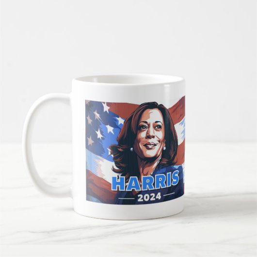 Kamala Harris 2024 Mug de café (Gauche)