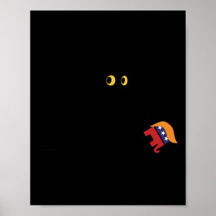 Kamala Harris 2024 Overwinning Zwarte Kat Vs Olifa Poster