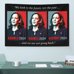 Kamala Harris 2024 Pop Art Niet Terug Spandoek