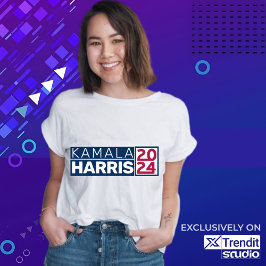 Kamala Harris 2024 President Amerikaanse Vlag Vint T-shirt