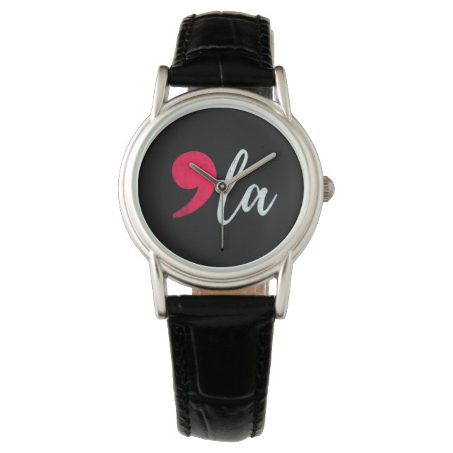 Kamala Harris 2024 President Comma La Funny Horloge (Voorkant)