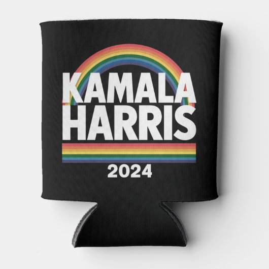 Kamala Harris 2024 Rainbow Gay Pride LGBT Verkiezi Blikjeskoeler (Voorkant)