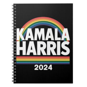 Kamala Harris 2024 Rainbow Gay Pride LGBT Verkiezi Notitieboek