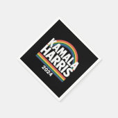Kamala Harris 2024 Rainbow Gay Pride LGBT Verkiezi Servet (Hoek)