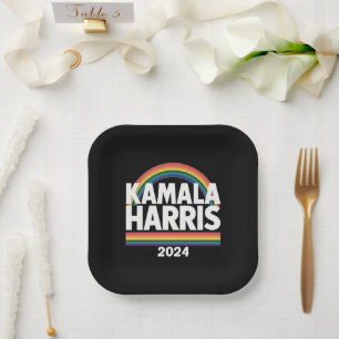 Kamala Harris 2024 Regenboog Homoprentijd LGBT Ver Papieren Bordje
