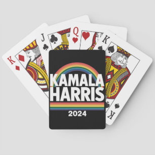 Kamala Harris 2024 Regenboog Homoprentijd LGBT Ver Pokerkaarten