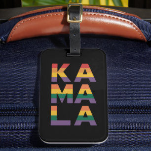 Kamala Harris 2024 Regenboogvlag Gay Pride LGBT  Bagagelabel