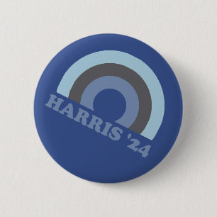 Kamala Harris 2024 Retro Rainbow Ronde Button 5,7 Cm