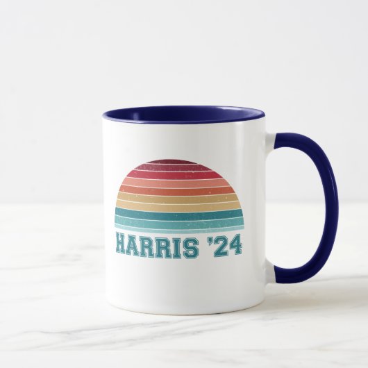 Kamala Harris 2024 Retro Sunset  Mok (Rechts)