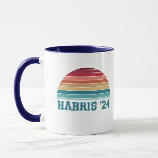 Kamala Harris 2024 Retro Sunset  Mok (Links)