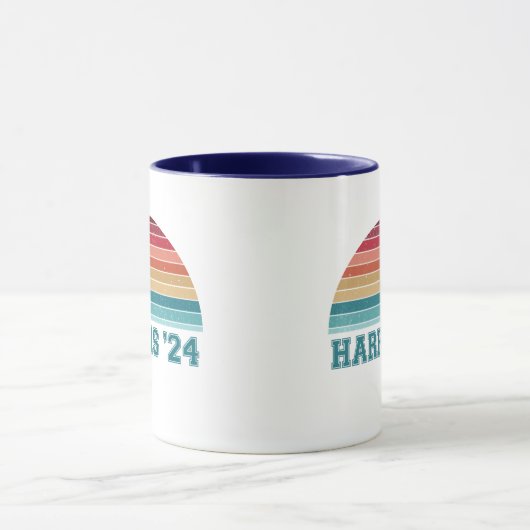 Kamala Harris 2024 Retro Sunset  Mok (Midden)