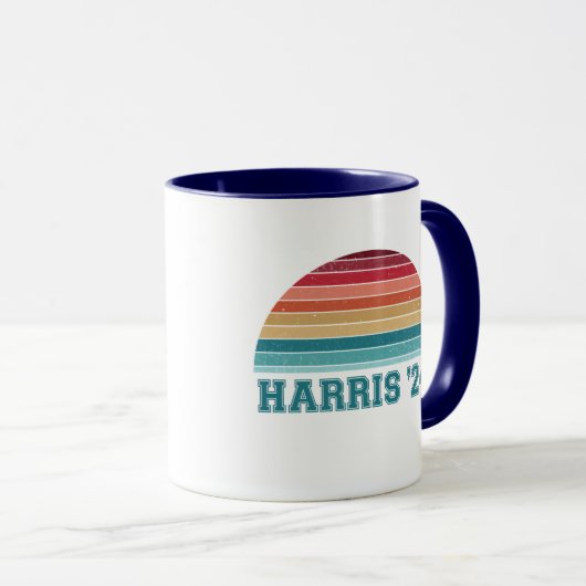 Kamala Harris 2024 Retro Sunset  Mok (Voorkant rechts)