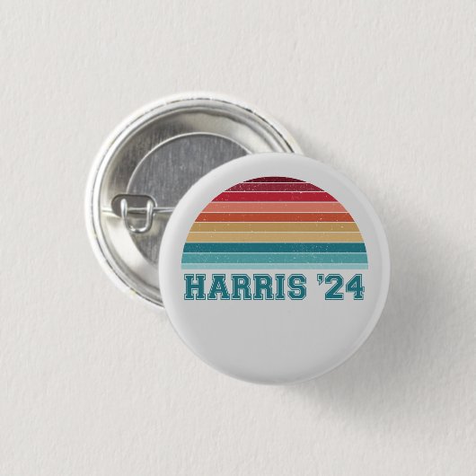 Kamala Harris 2024 Retro Sunset  Ronde Button 3,2 Cm (Voorkant /achterkant)