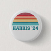 Kamala Harris 2024 Retro Sunset  Ronde Button 3,2 Cm (Voorkant)