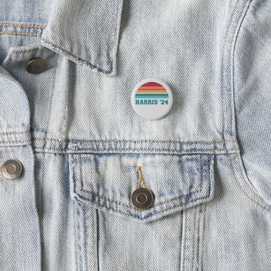 Kamala Harris 2024 Retro Sunset  Ronde Button 3,2 Cm (In situ)