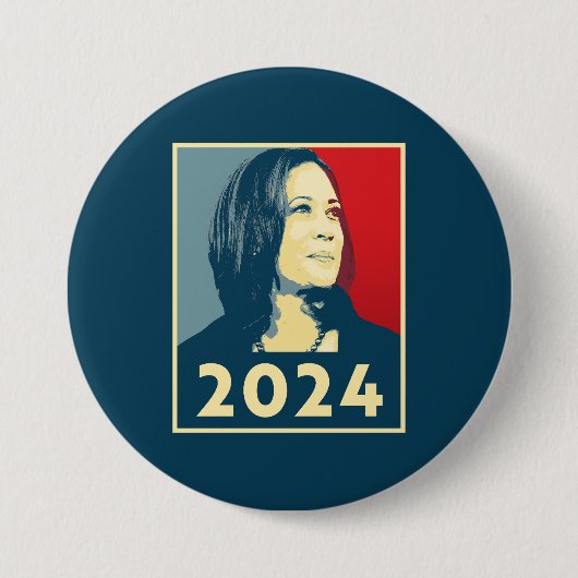 Kamala Harris 2024 Ronde Button 7,6 Cm (Voorkant)
