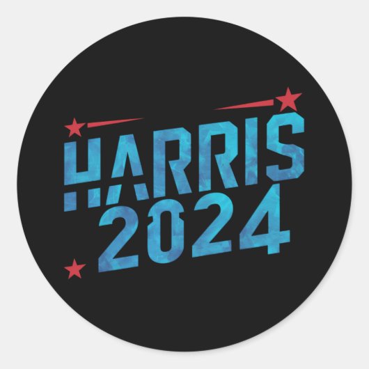 Kamala Harris 2024 Ronde Sticker (Voorkant)
